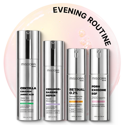 Evening Skincare Routine Set PM — Retinal, PDRN + Exosome + EGF Anti-Aging Night Routine