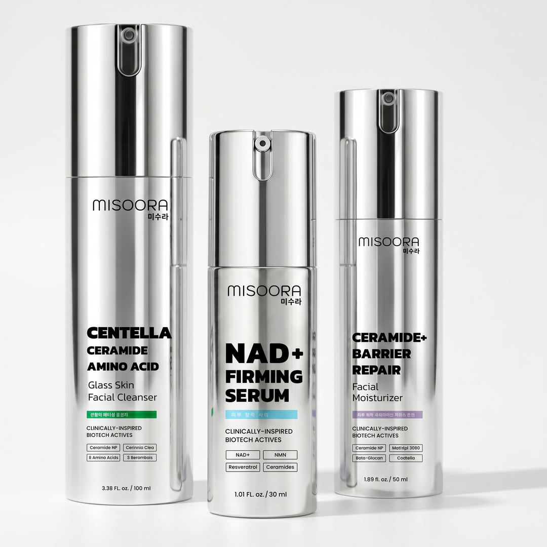 Morning Skincare Routine Set — NAD+ Anti-Aging 3-Step AM System