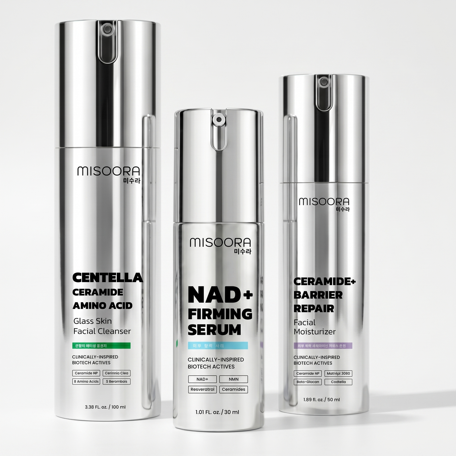 Morning Skincare Routine Set — NAD+ Anti-Aging 3-Step AM System