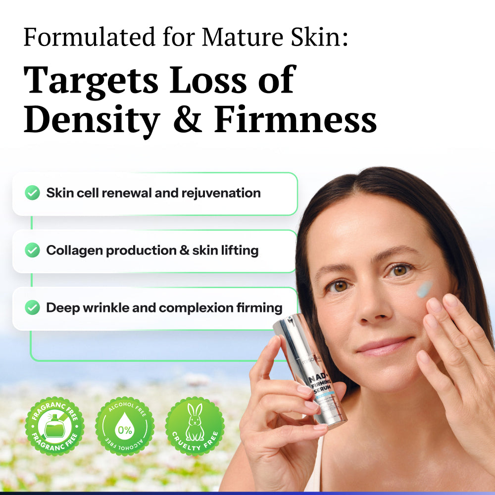 NAD+ Firming Serum 2,500 ppm for Mature Skin