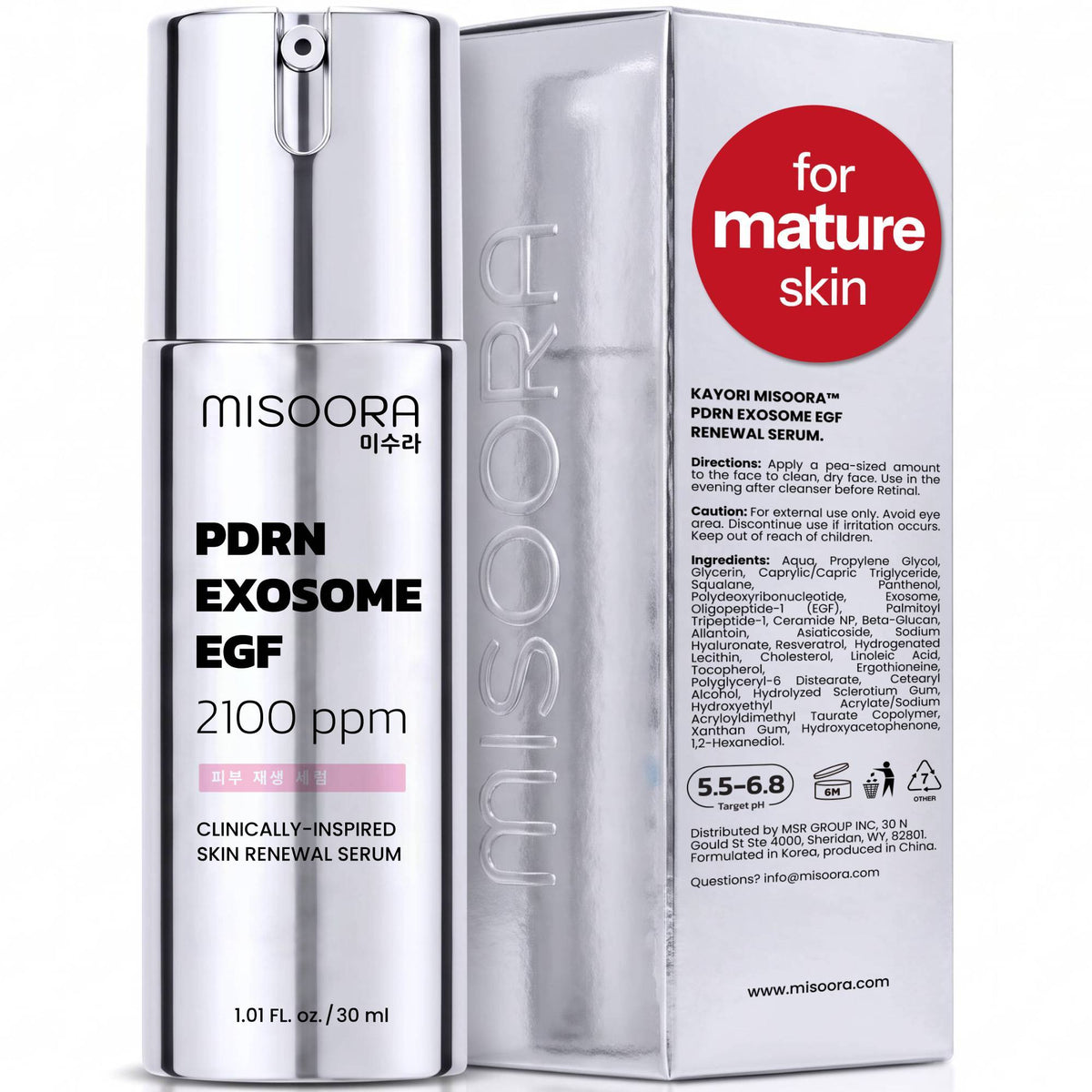 PDRN Exosome EGF Night Renewal Serum for Mature Skin
